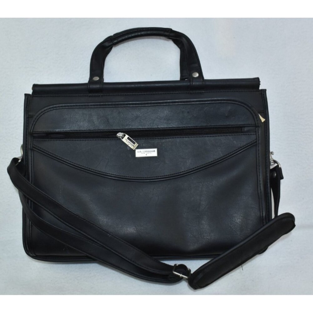 U.S. Luggage New York  Computer Laptop Business Briefcase Travel Bag Leather